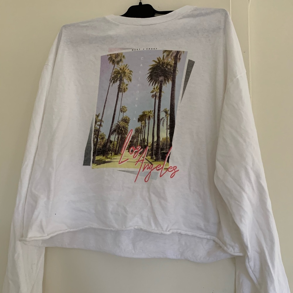 los angeles long sleeve crop top